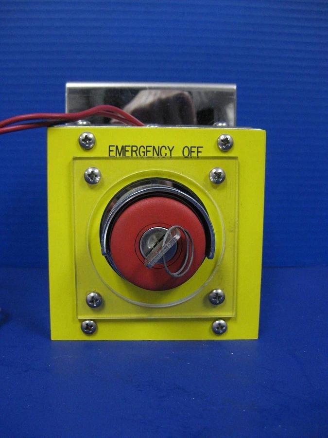 Used TEL Tokyo Electron Emergency Off Button with Key Lock, Used