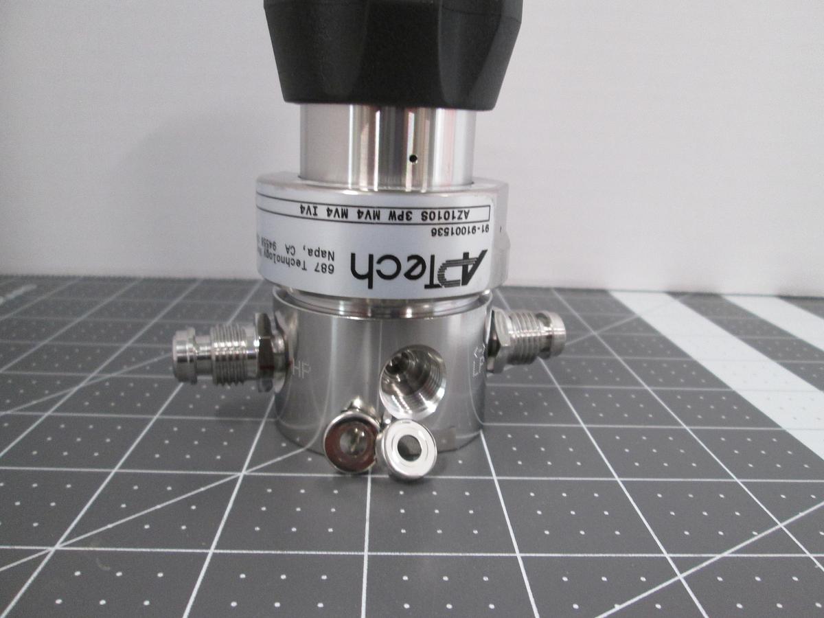APTech, AZ1010S-3PW-MV4-MV4-IV4, Gas Pressure Regulator New No Box