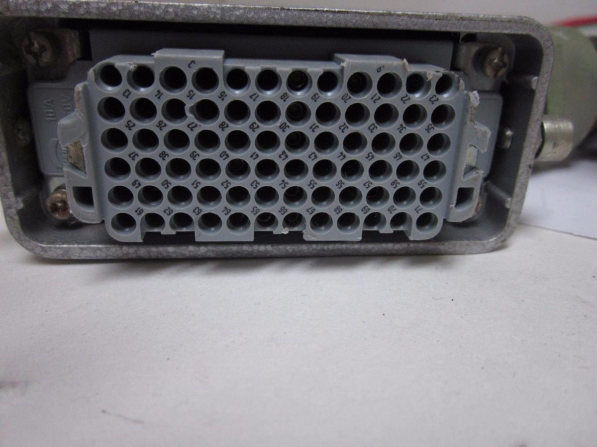 Used Harting Han-DD 72F Crimp Terminal Connector, 72 Cont., Fem w/ Housing - Lot of 3