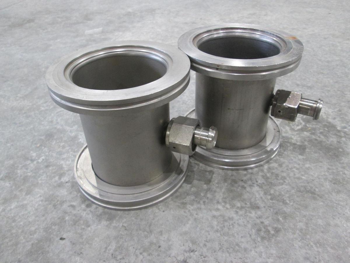 Used 4 1/4" Stainless Steel Adapter w/ 1/2" FVCR Fitting, Used, Lot of 2