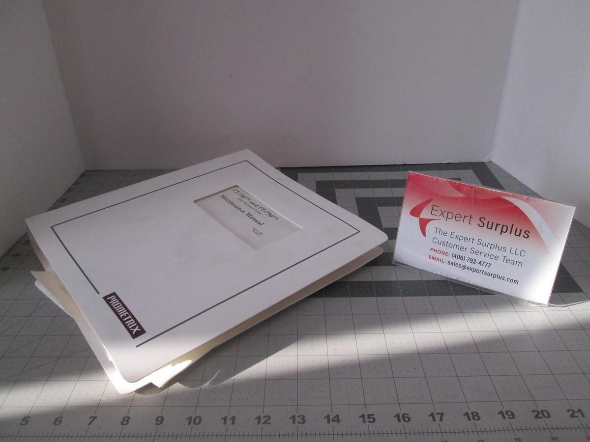 Used Tencore, FT-700 and FT-750, Film Thickness Probe Maintenance Manual, Used