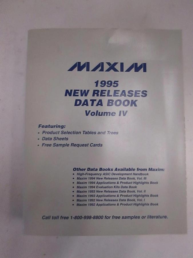 Used Maxim 1995 New Releases Data Book volume 4, Used