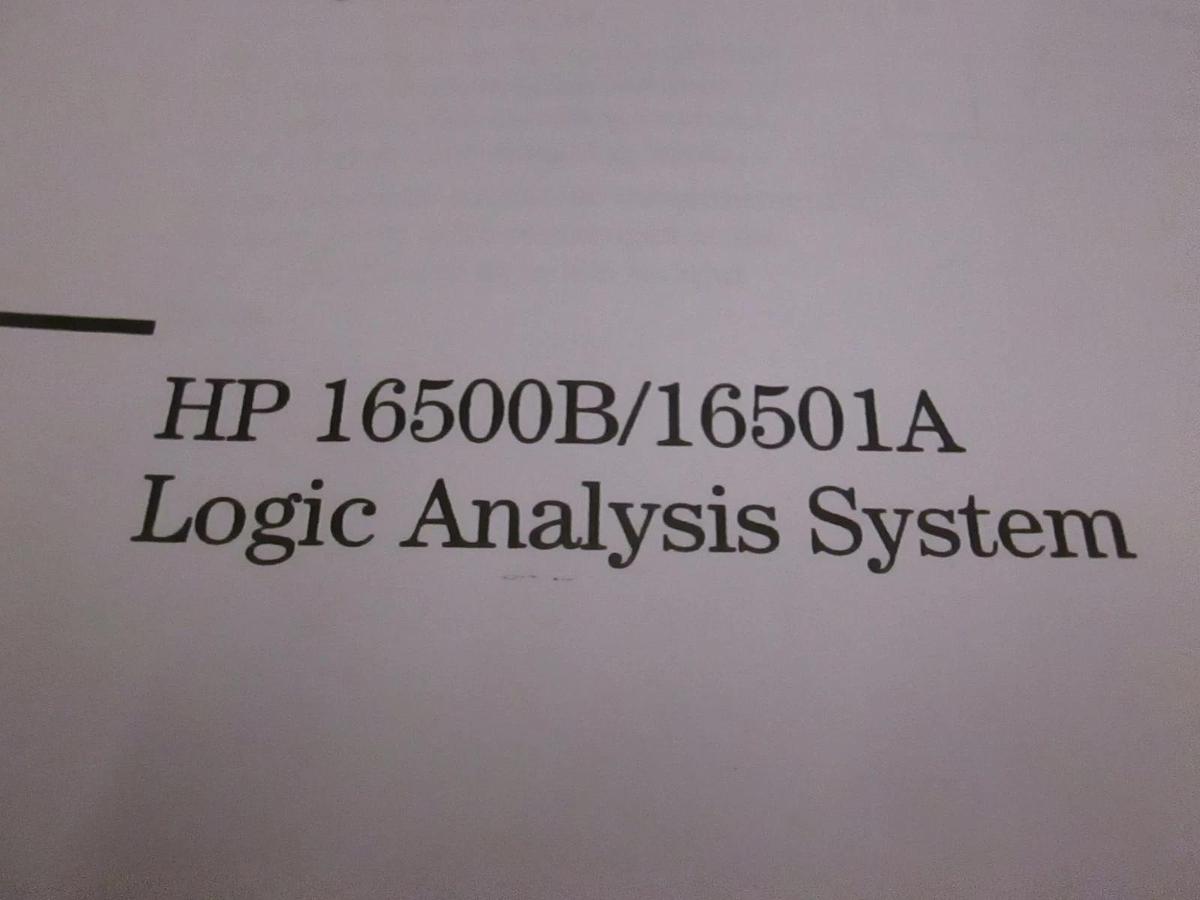 Used HP 16500B/ 16501A Logic Analysis System User's Reference, Used