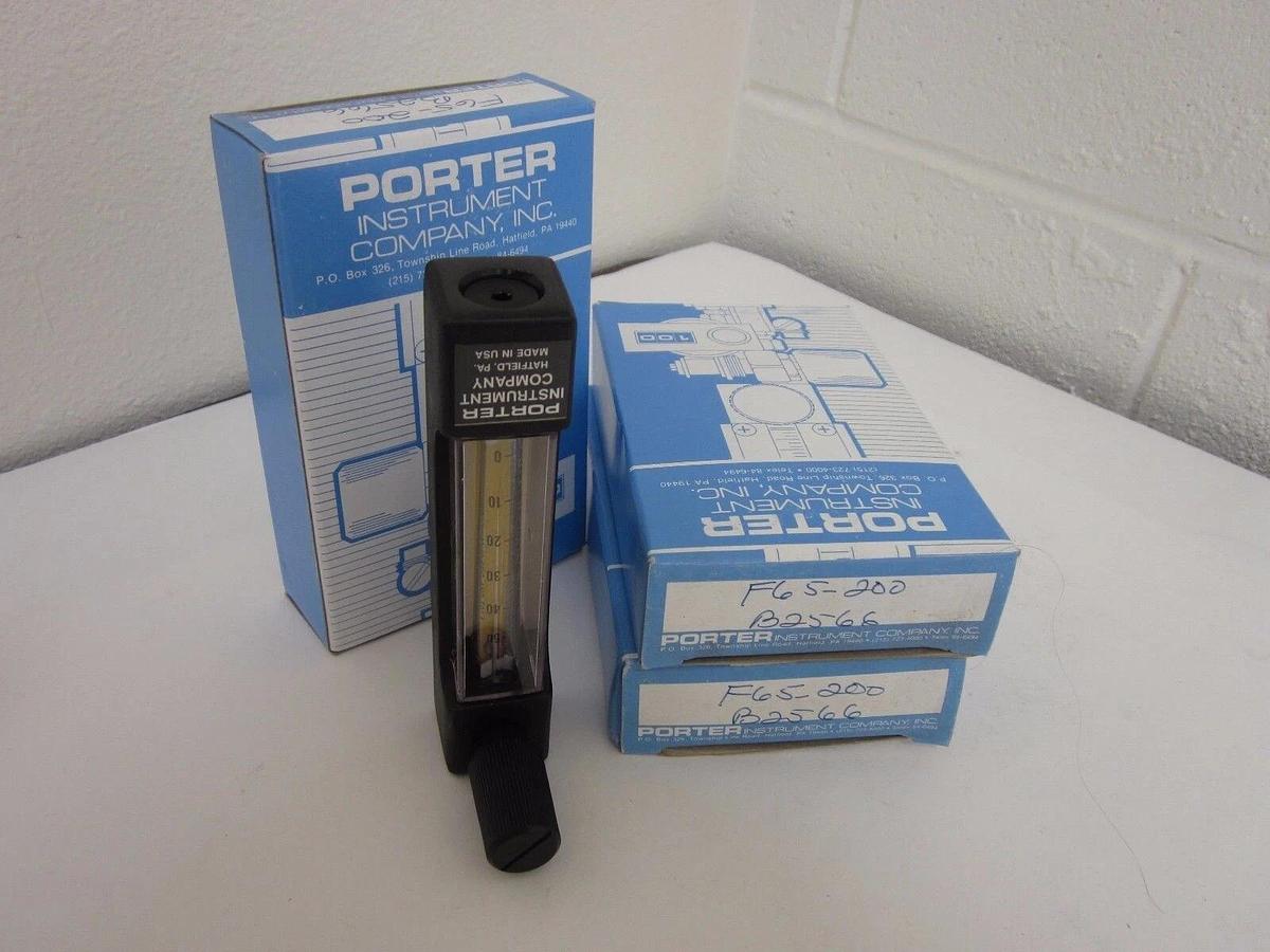Parker Porter F65-200 Purge meter, N2, 0-55 L/min, Lot of 3 New