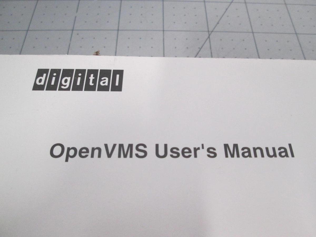 Used Digital, OpenVMS User Manual, Used