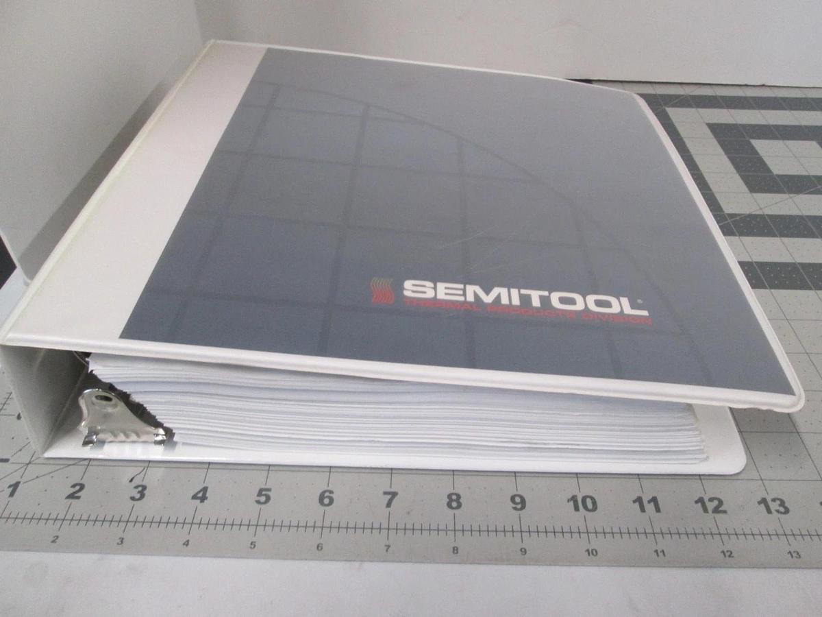 Used Semitool, Introduction, Safety, Operations, Maint, 108446,-7,-8, Volume 1, Used