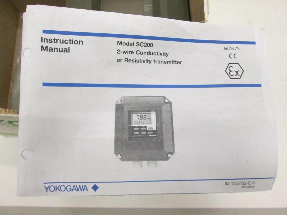Used Yokogawa, Model SC200, 2 Wire Conductivity or Resistivity Transmitter, New