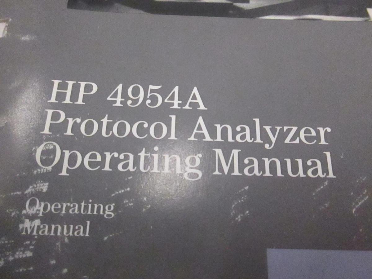 Used HP 4954A Protocol Analyzer Operating Manual, Used