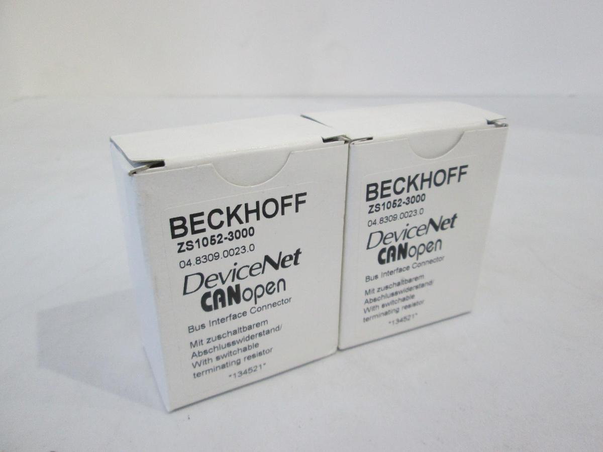 Beckhoff, ZS1052-3000, DeviceNet Interface Connector, New, Lot of 2