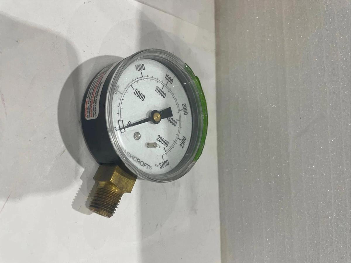 Used Ashcroft, Pressure Gauge, 0-3000 PSI, Used