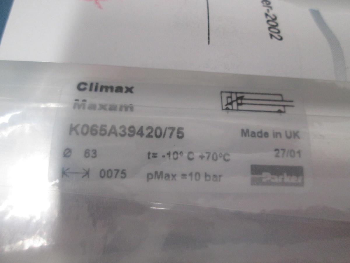 Used Parker, Climax, K065A39420/75, Air Cylinder, pMax 10 Bar, New