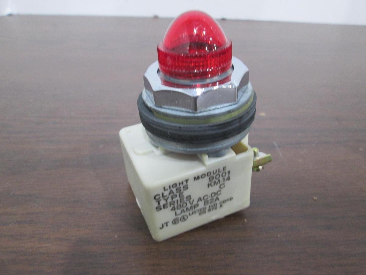 Used Schneider Electric, Class 9001, KM-14, Light Module w/ Red Light, Used