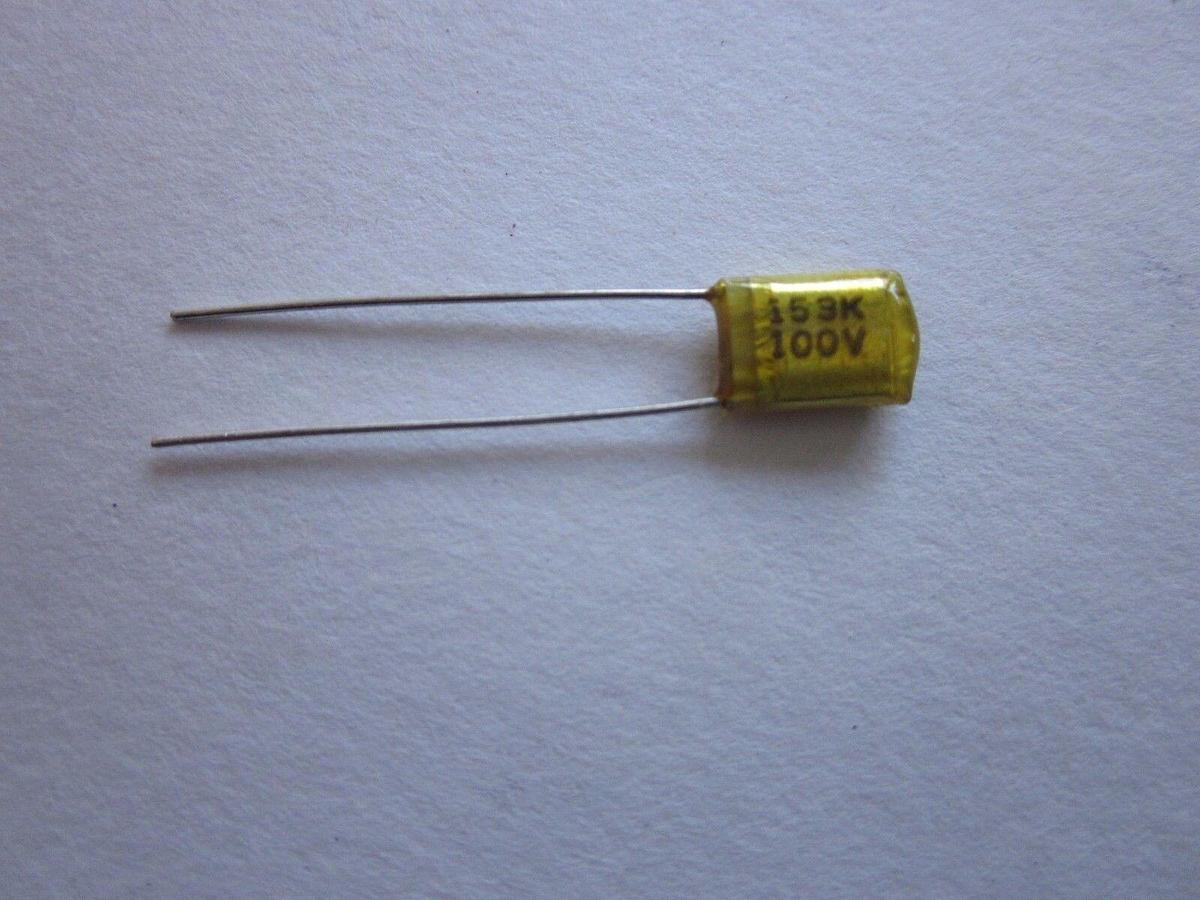 Used EIC Polyester Film Capacitor, CP100K0150, 0.015uF, 100V, 10% - LOT of 1000