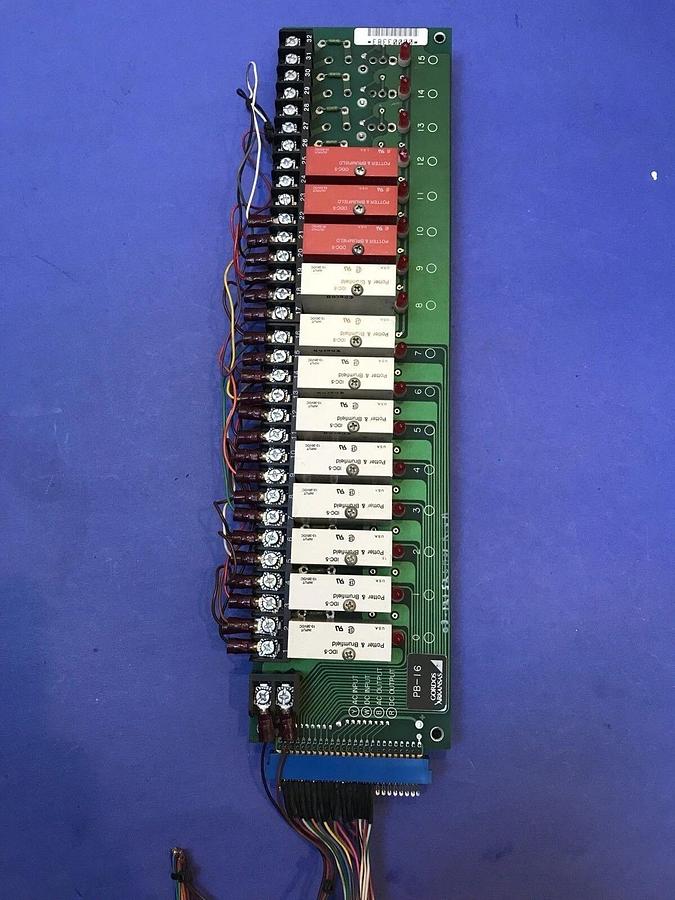 Used Gordos Arkansas PB-16 Board w/ 12 Relay Modules, Used