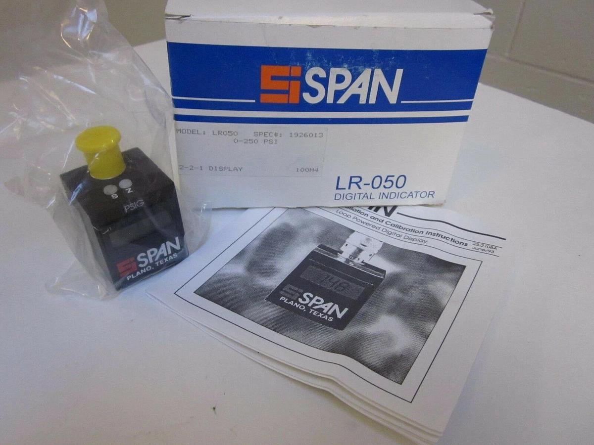 SPAN LR-050 Digital Indicator/ Local Display Module w/ Bendix Connector 250 psi,
