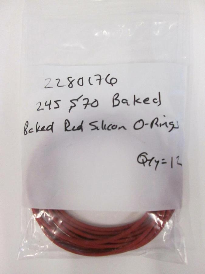 Used Pacific Rubber, 2280176, Silicone Baked Red 245S70, O-Ring Lot of 12