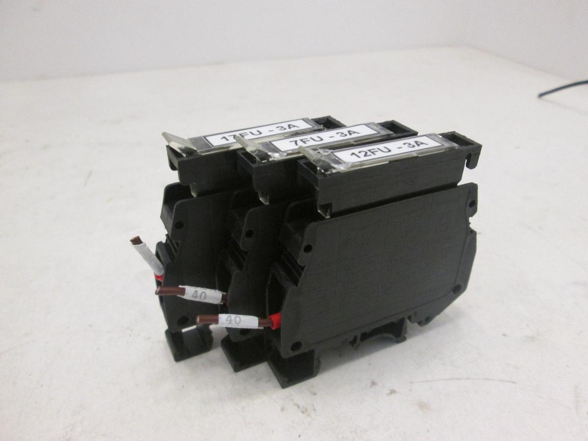 Used Phoenix Contact, Type USIG, Terminal Fuse Block, 3A, Used, Lot of 3