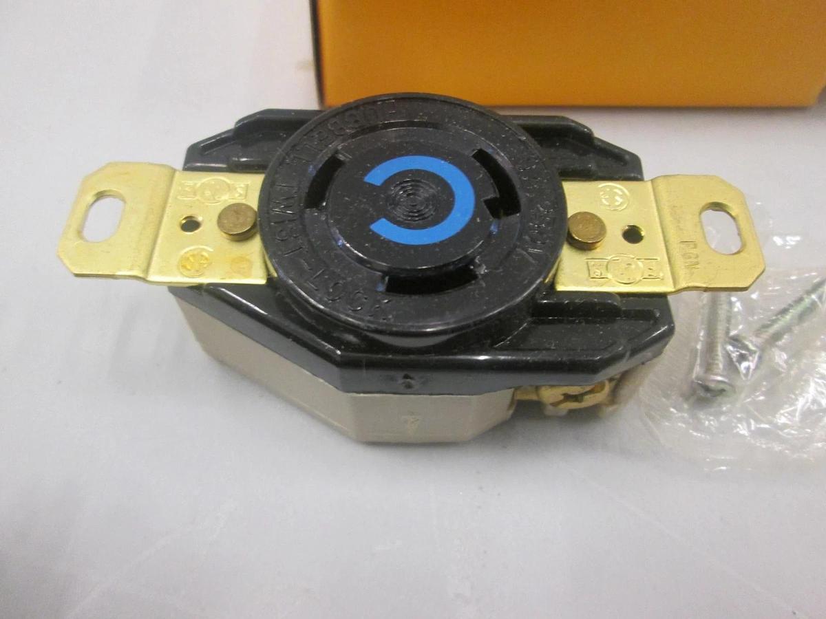 Used Hubbell, HBL2620, Twist Lock Single Receptacle, 2 Pole, New
