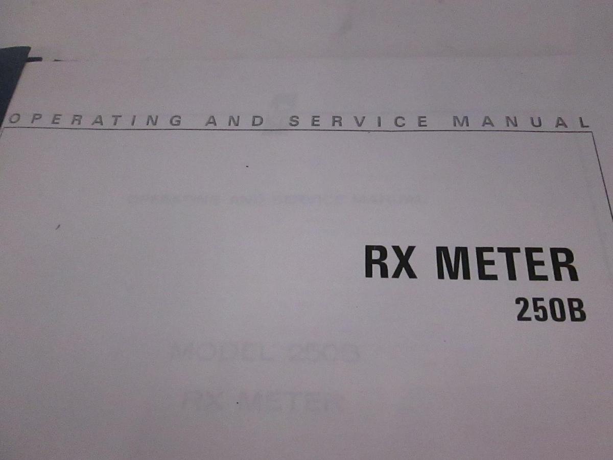 Used HP RX Meter 250B Operating and Service Manual, Used