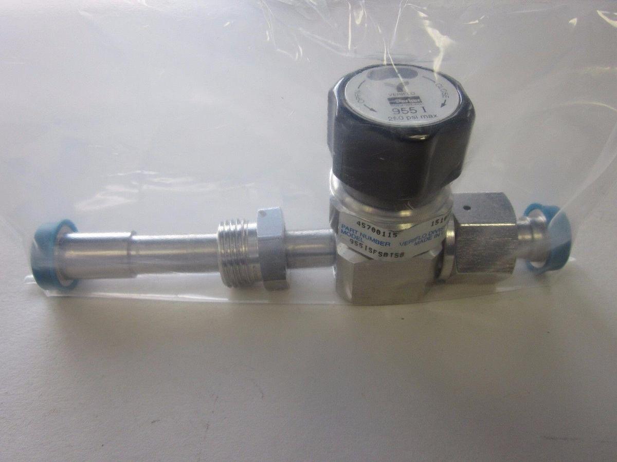 Used Veriflo 955ISFS8TS8 Diaphragm Valve, 1/2" Tube w/MVCR x 1/2"FVCR, UHP, Used