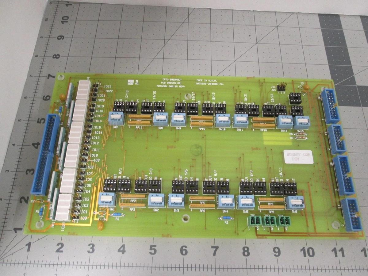Watkins Johnson, 908597-005, Opto Breakout PCB Assy, WJ999, WJ1500, New