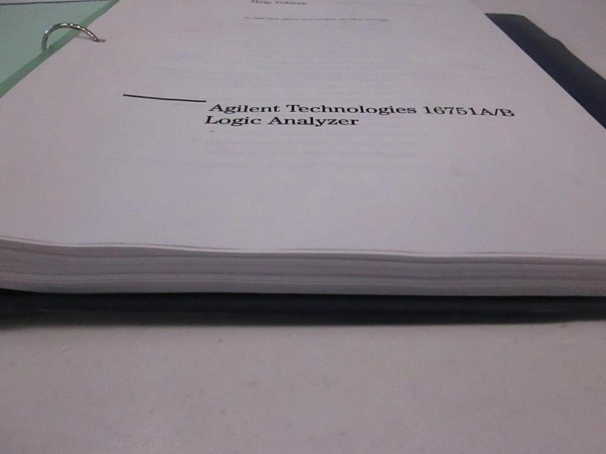 Used Agilent Technologies Model 16751A/B Logic Analyzer Help Volume, Used