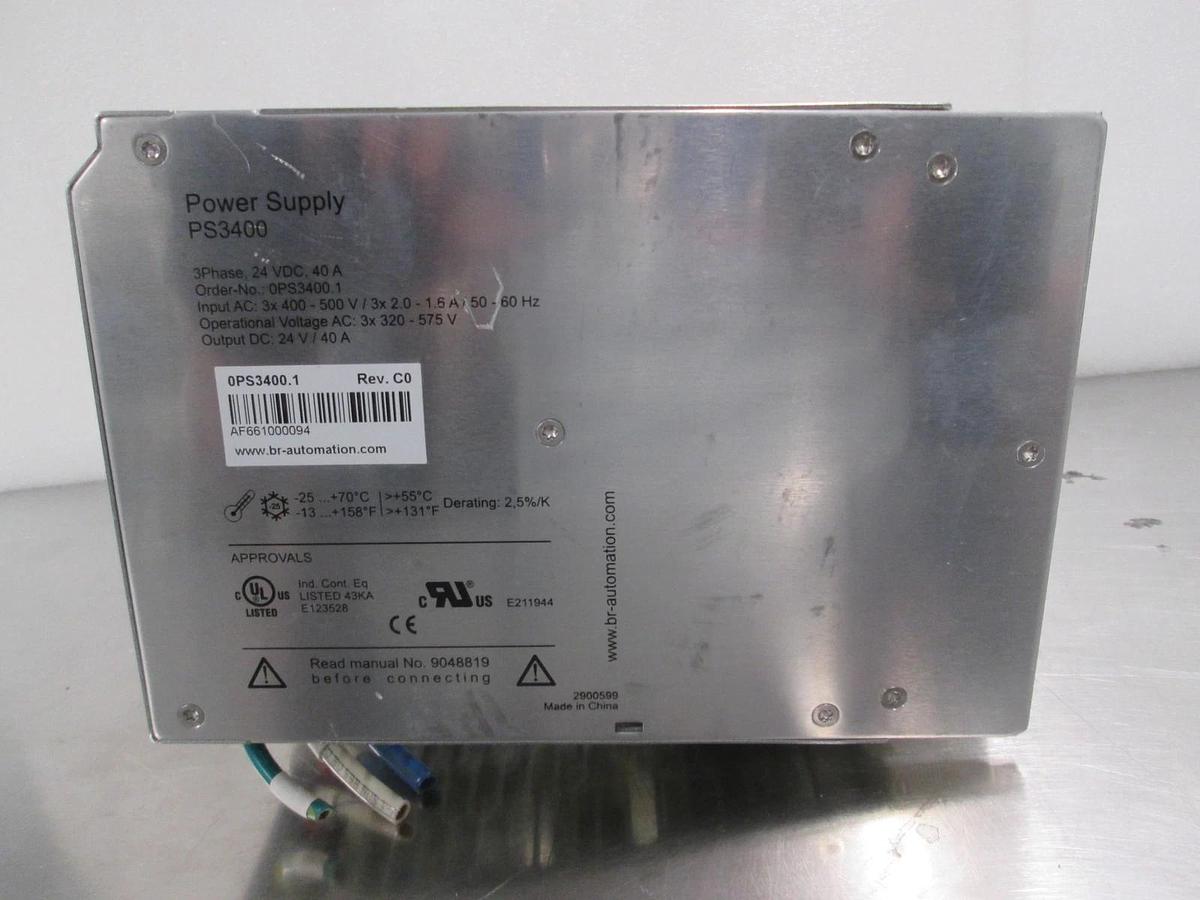 Used B&R, PS3400, Power Supply, 24VDC, 40A, Used