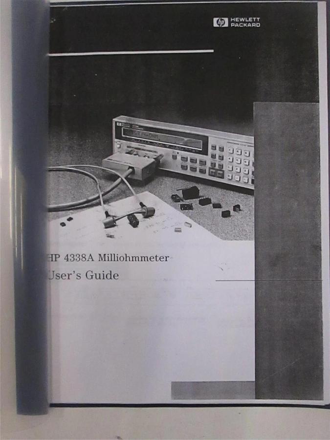 Used HP 4338A Milliohmmeter User's Guide, Used