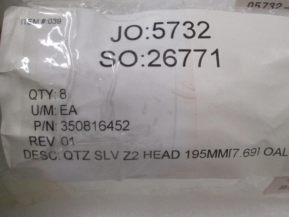 Quartz SLV Z2 Head, 195mm 7.691 OAL, New, Lot of 8