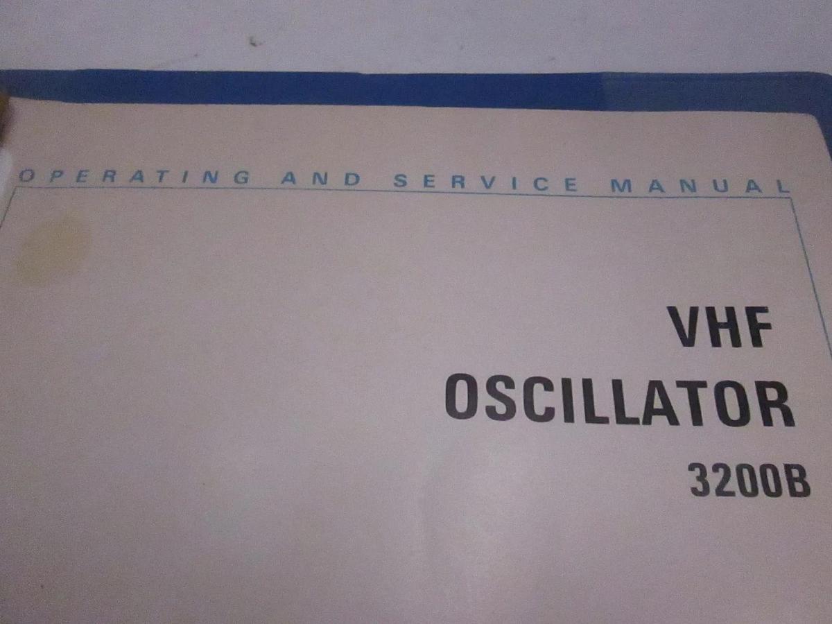 Used HP VHF Oscillator 3200B Operating and Service Manual, Used