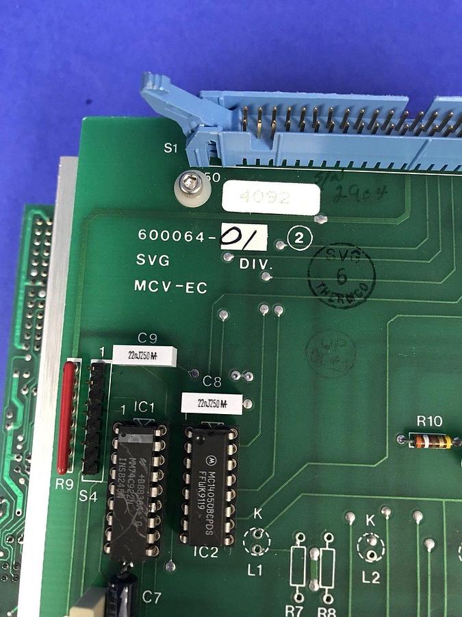 Used SVG 600064-01 MCV-EC & PC-9011-24 PCB Assembly, Used