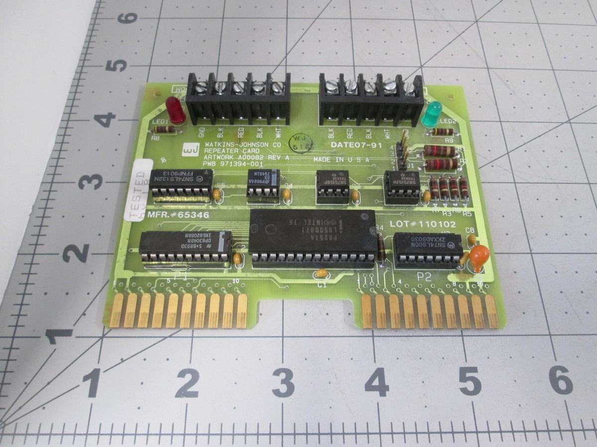 Watkin Johnson, 971392-001, Repeater PCB Card Assy, New