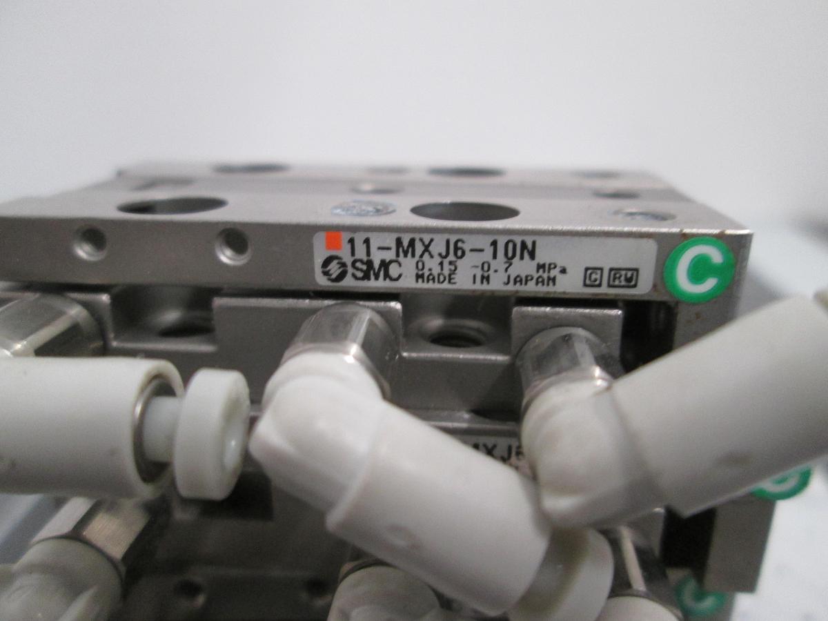 Used SMC 11-MXJ6-10N Air Slide Table Lot of 4 Cleanroom Pneumatic Guided Cylinder
