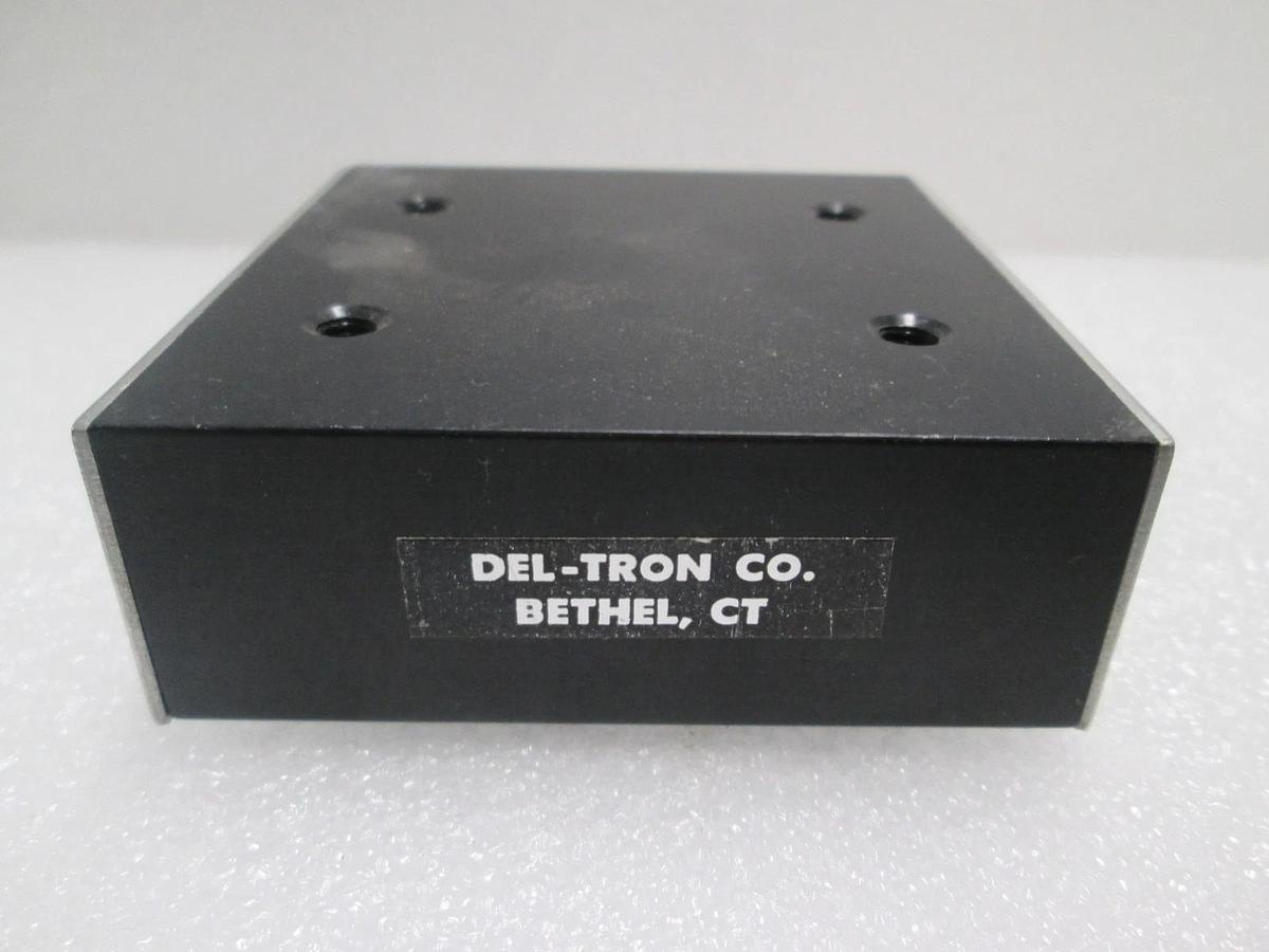 Used Del-Tron, Linear Bearing Guide Block w/ Guide Rail, Used