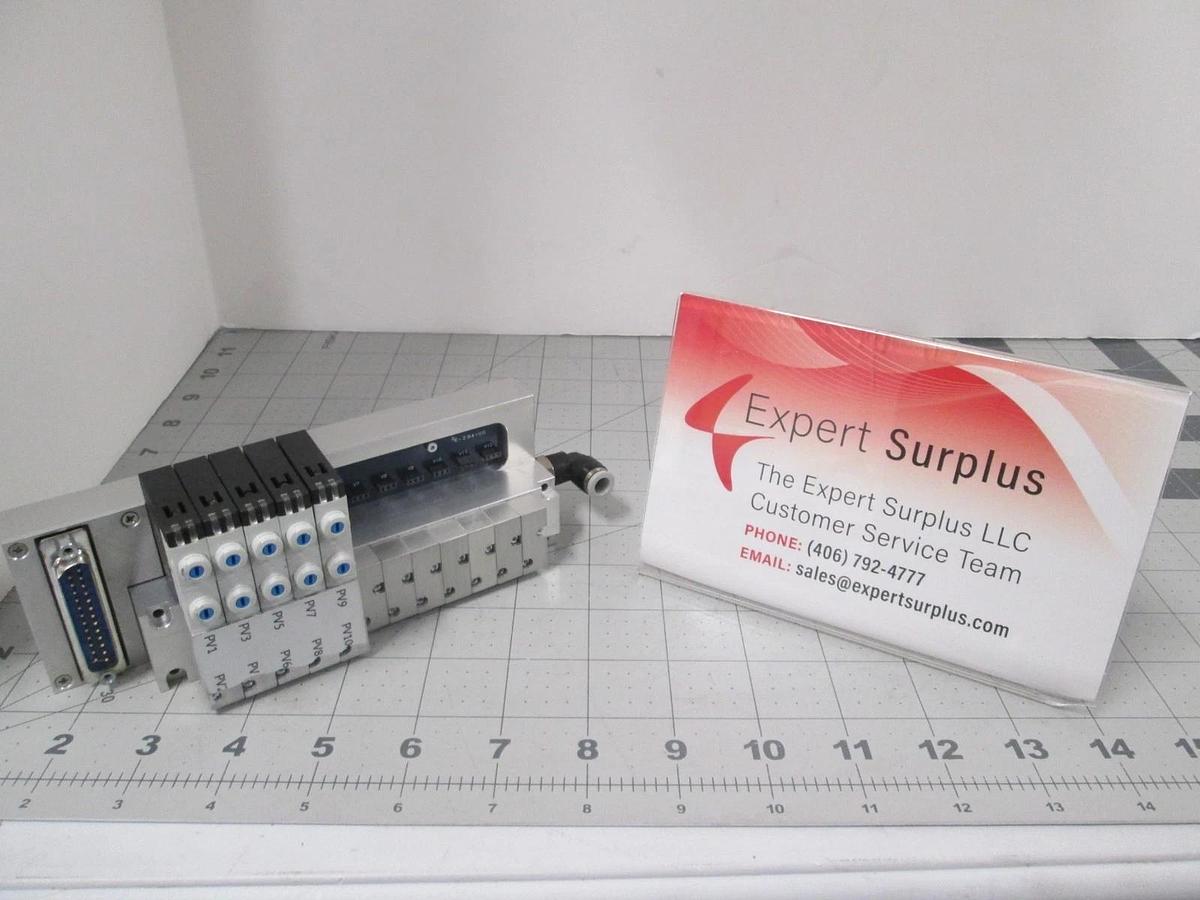 Used Festo, MHA1-2X-24-SA, High Density Valve Terminal w/10 Pilot Valves, Used