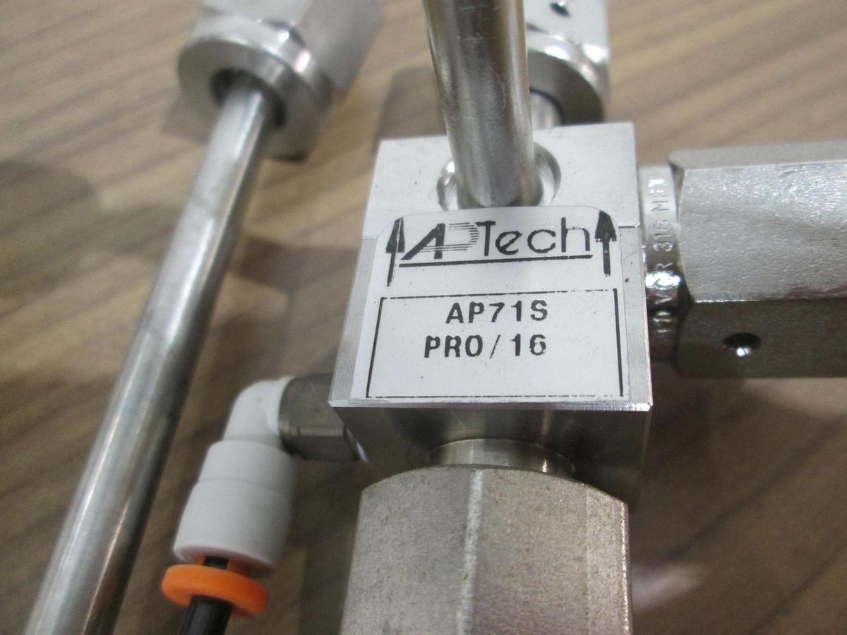 Used Aptech Venturi Pump w/ AP71S Vacuum Generator, Swagelok SS-42VS4, Used