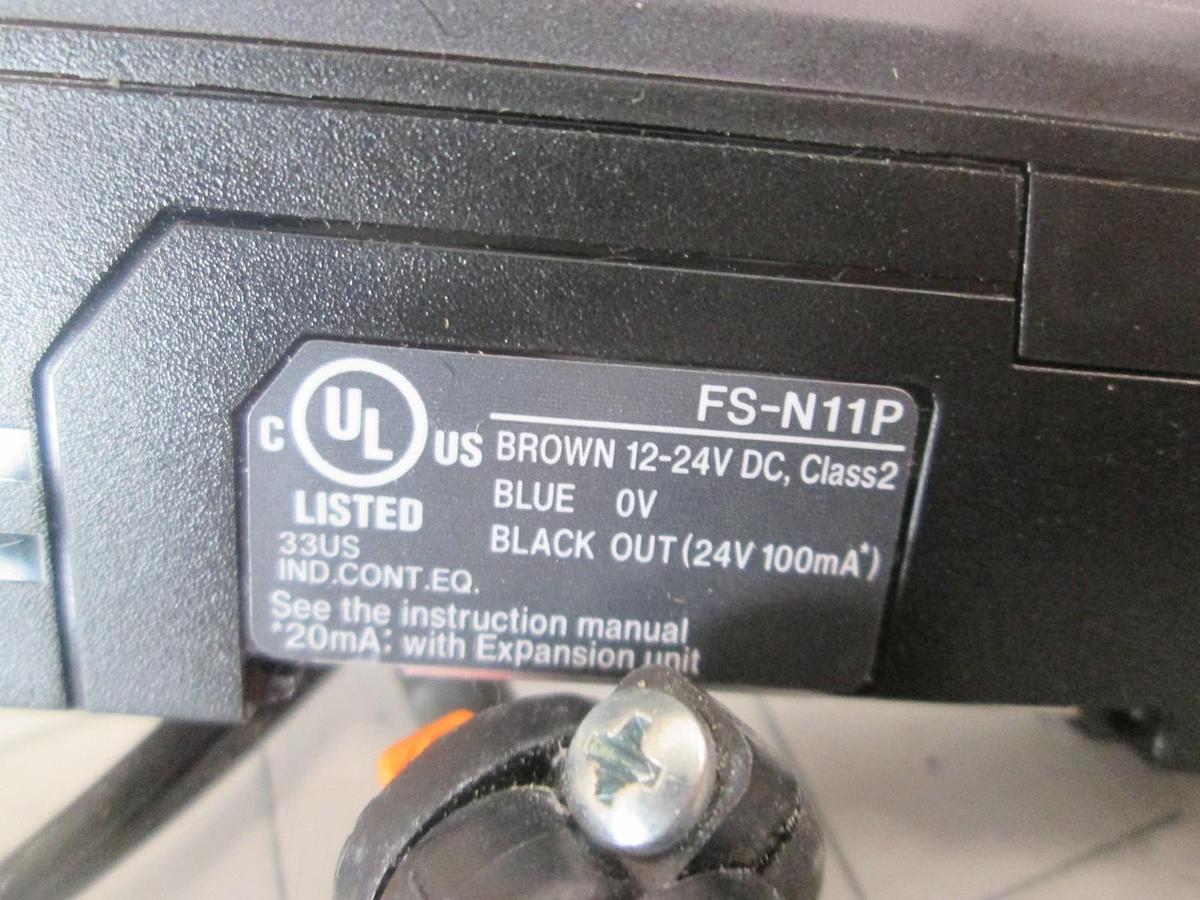 Used Keyence, FS-N11P, Fiber Optic Sensor w/ Probe, Used, Lot of 3