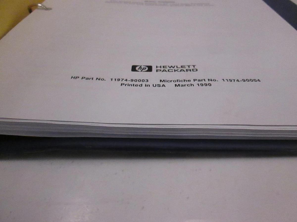 Used HP 11974 Mixers Installation, Verification, and Operation Manual, Used