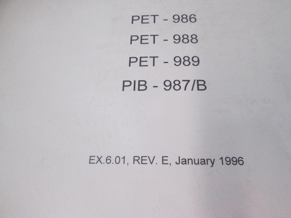 Used Persys, Pyrogenic External Torch User Manual, 900 Series, Used