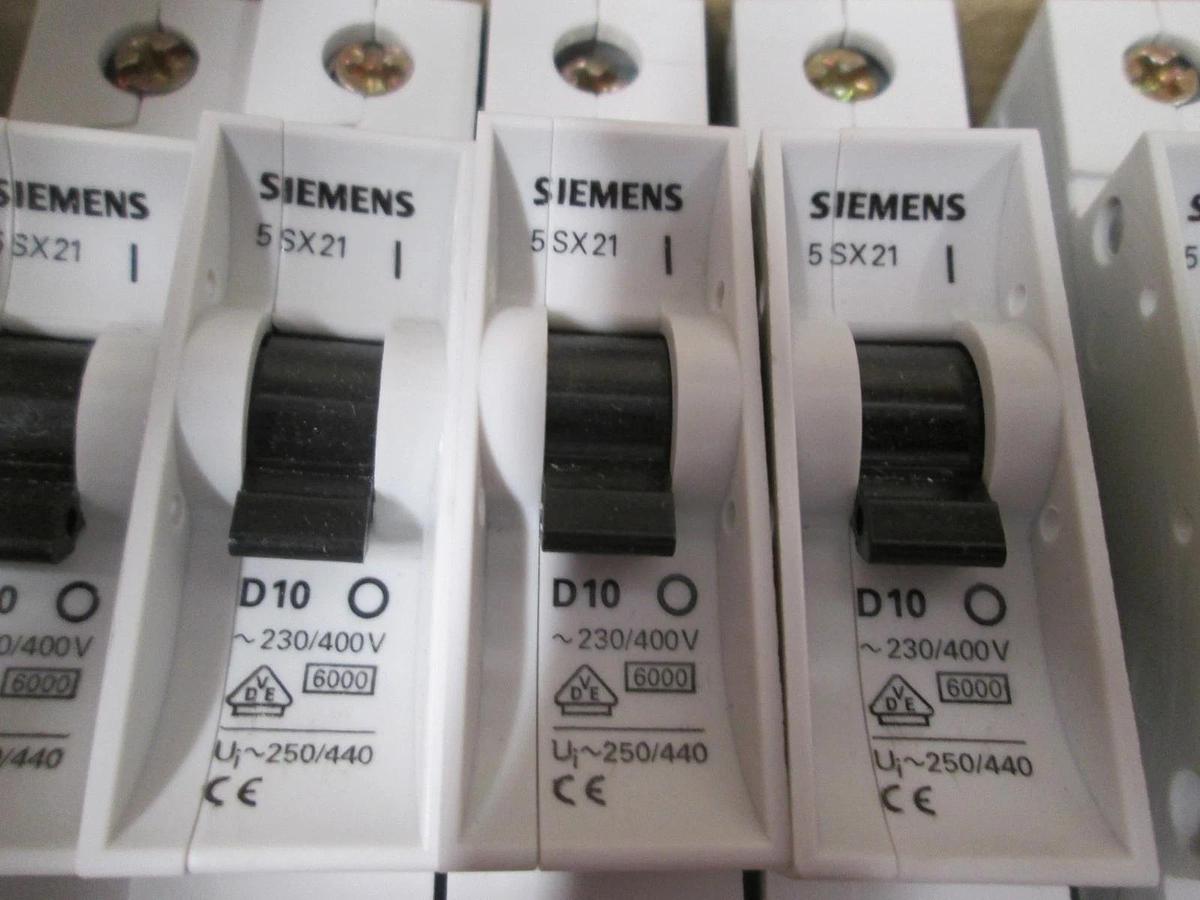 Siemens, 5 SX21, 1 Pole, Circuit Breaker, New, Lot of 5