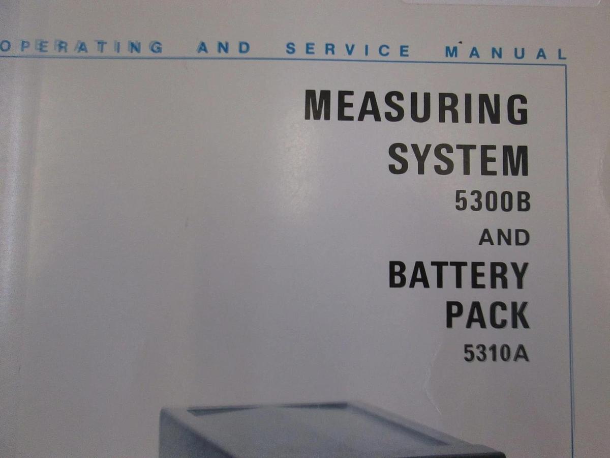 Used HP Measuring System 5300B and Battery Pack 5310A Operating Manual, Used