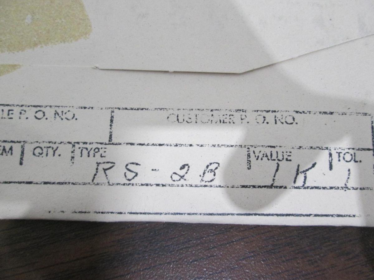 Dale, RS-28, 1k, 1 % metal film Resistor, New, Lot of 20