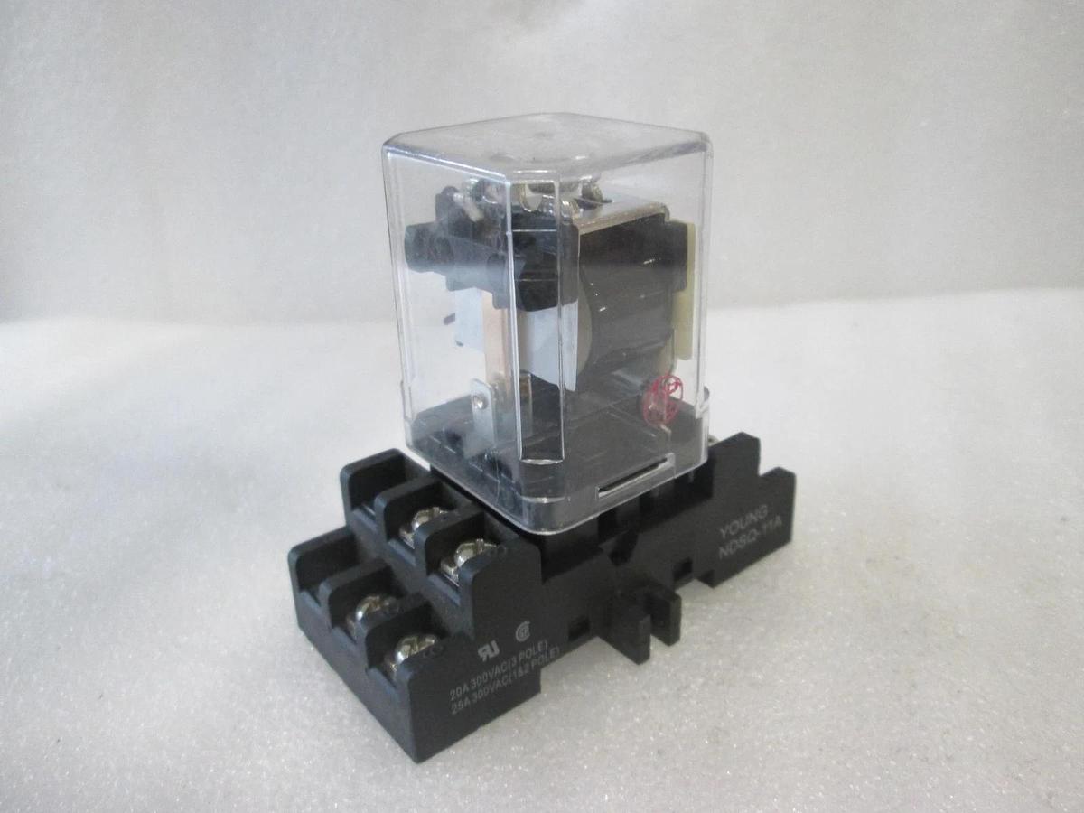 Used Potter & Brumfield, KUP-5D15-24 Relay w/ NDSQ-11A Socket, Used