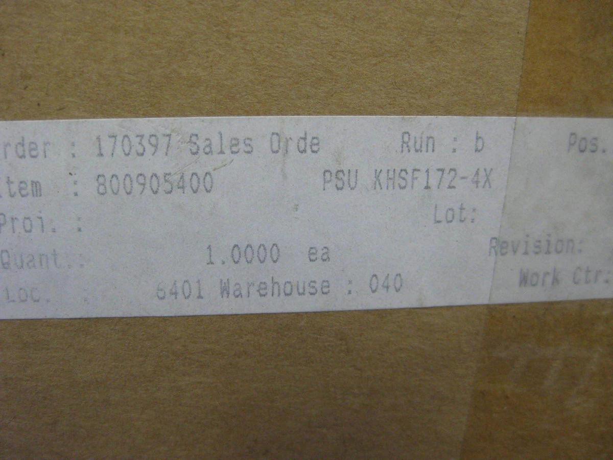 Used PECVD Micon Power Supply, CNC 11531 KHSF172-4X, ASM 800905400, NEW