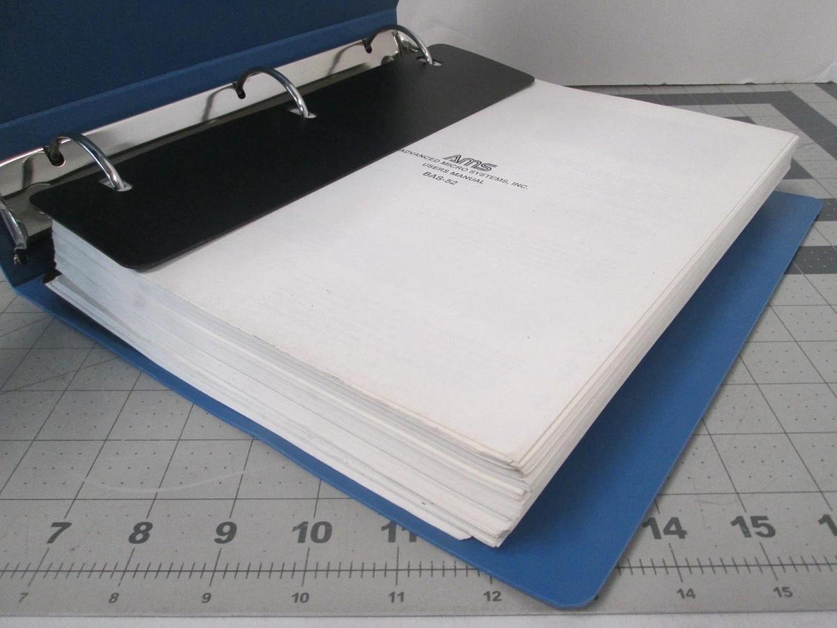 Used AMS, Advanced Micro Systems Inc., BAS-52, Users Manual, Used
