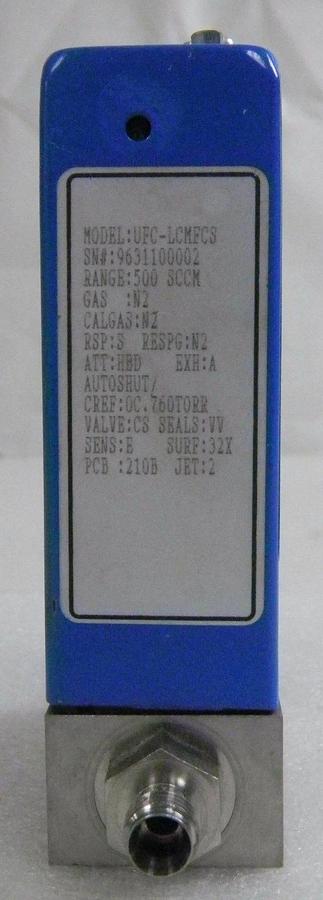 Used Unit UFC-LCMFCS, Mass Flow Controller, Gas- N2, Range- 500 SCCM, 1/4" M I/O