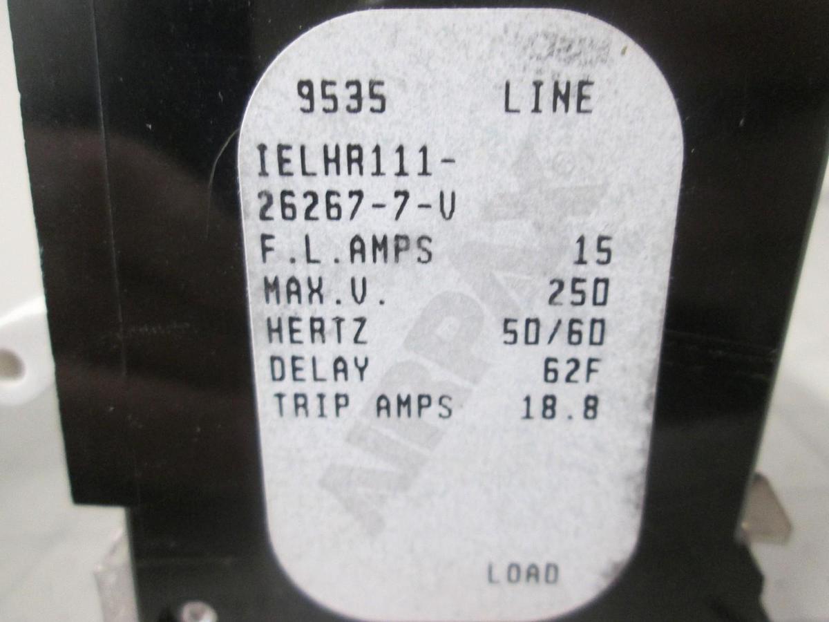 Used Airpax, IELHR111-26267-7-V, 15A, Circuit Breaker, 3 Pole, Used