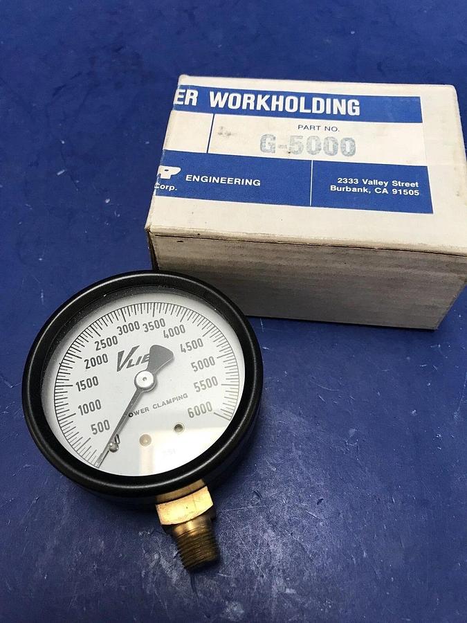Vlier G-5000 Pressure Gauge 0-6000 psi, New