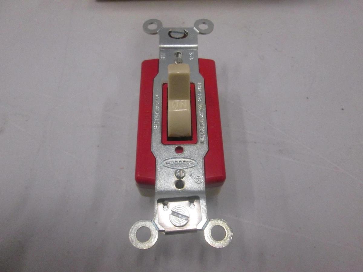 Used Hubbell, 1221-I, A.C. Toggle Switch, Single Pole, 20A, New