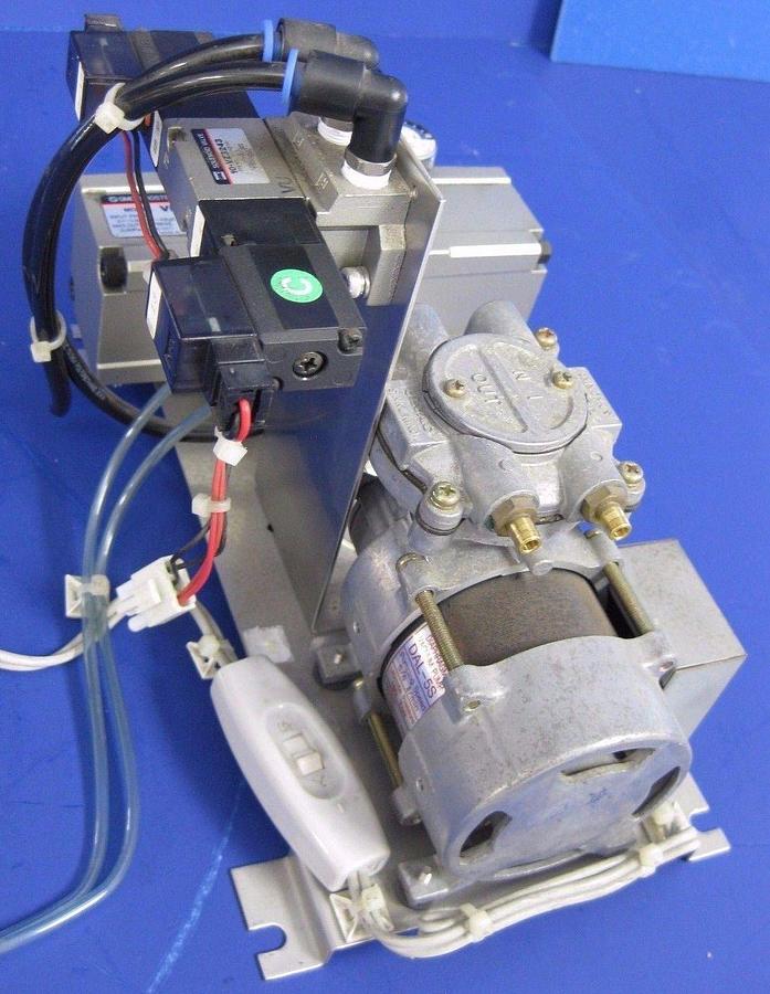 Used Ulvac DAL-5S Diaphragm Vacuum Pump Assembly with SMC 10-VZ3243 and VBA1110, Used